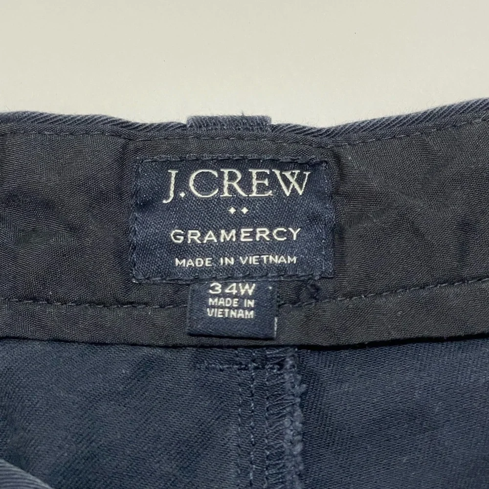 J. Crew Gramercy Men's Navy 100% Cotton Chino Shorts Size 34 W